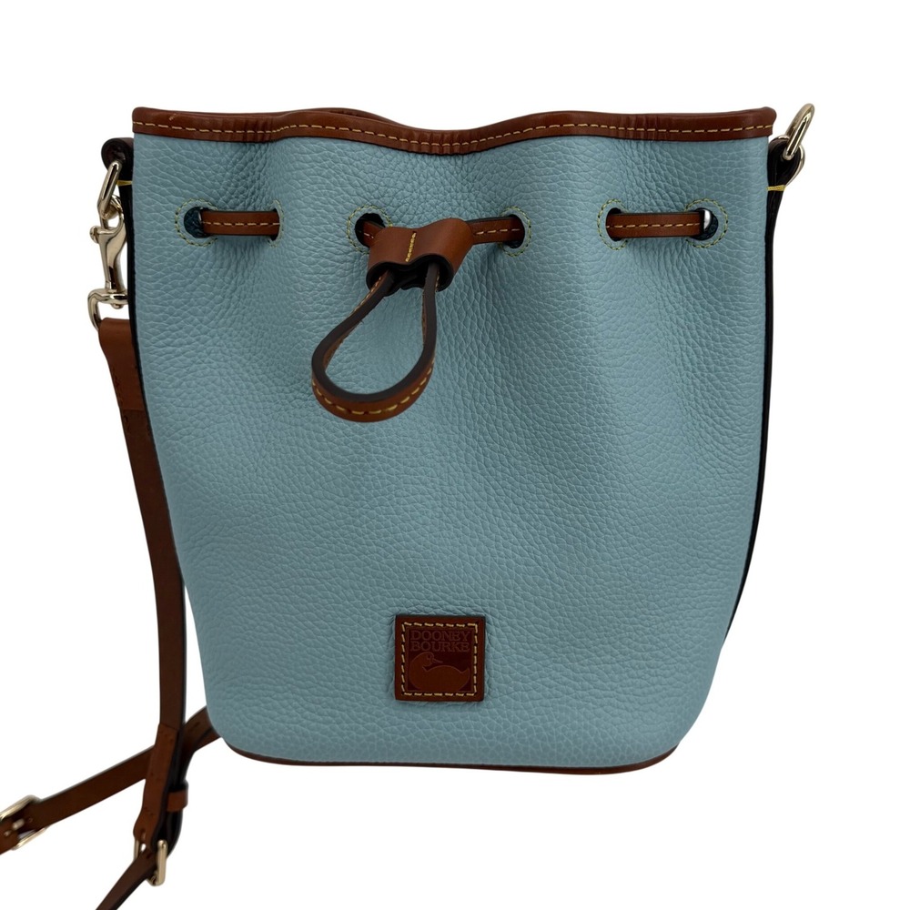 Dooney & Bourke Bucket Bag Womens Small Caribbean Pebbled Leather Crossbody Bag